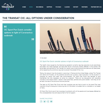 THE TRANSAT CIC: ALL OPTIONS UNDER CONSIDERATION